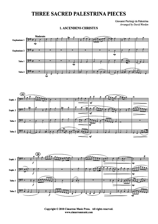 Product picture to: Drei geistliche Palestrina Stücke Giovanni Pierluigi da Palestrina