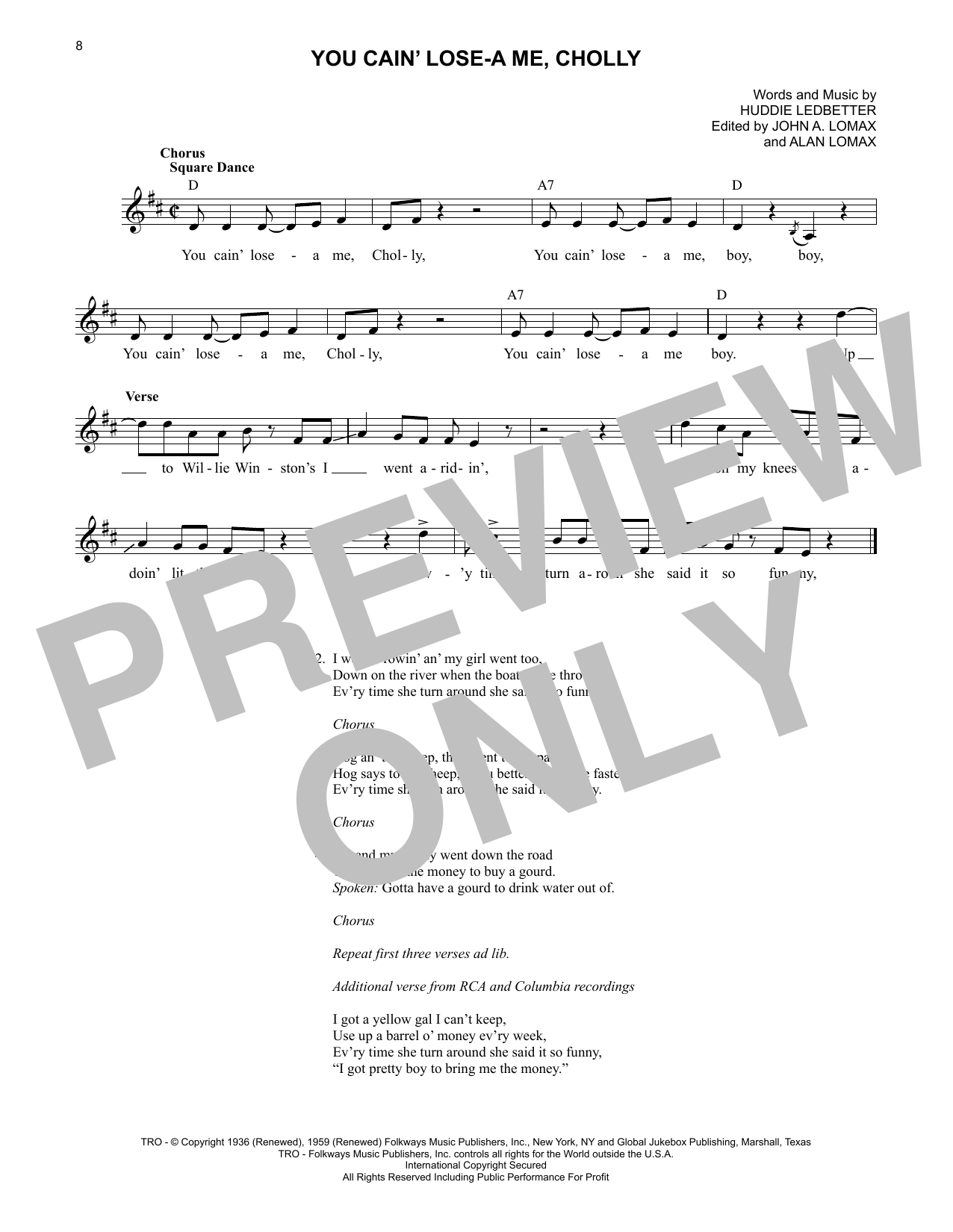 Produktbild zu: You Cain' Lose-A Me, Cholly