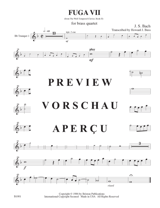 gallery: Fuga VII , , (Blechbläserquartett)