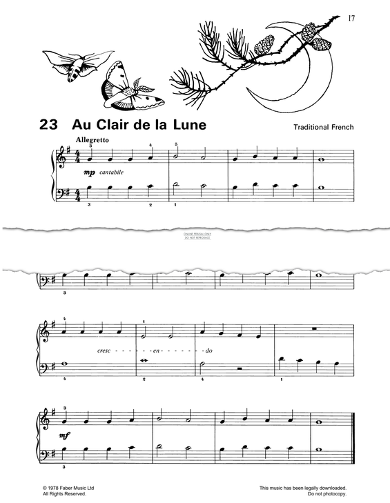 Product picture to: Au Clair De La Lune