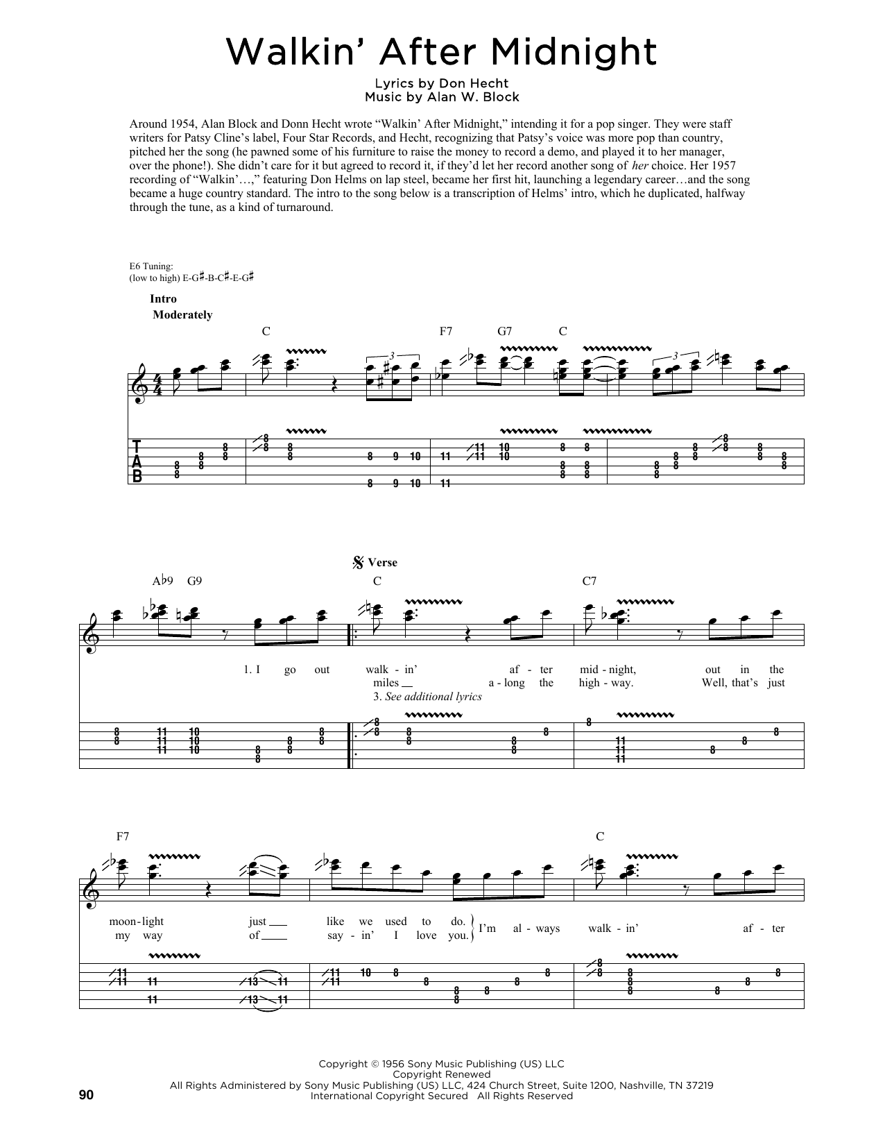 Product picture to: Walkin' After Midnight (arr. Fred Sokolow)
