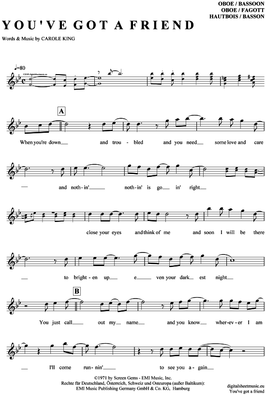 Produktbild zu: You´ve got a friend Carole King