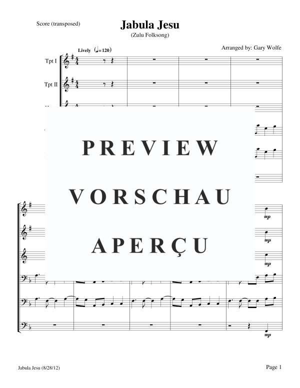 Produktgalerie: Seite 3 von 11 Jabula Jesu, , BlechblÀser Sextett