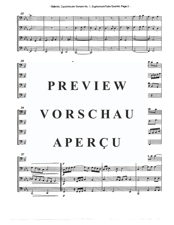 Produktgalerie: Seite 5 von 10 Canzona per Sonare No. 1, "La Spiritata", , Tuba Quartett EETT