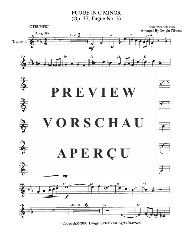 Product gallery: Page 11 of 11 Fugue in C Minor, Opus 37, No. 3, , Brass Quintet