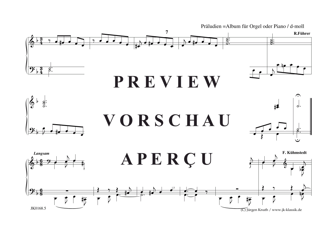 Product gallery: Page 6 of 11 Präludien D-Moll , , (organ/piano solo)