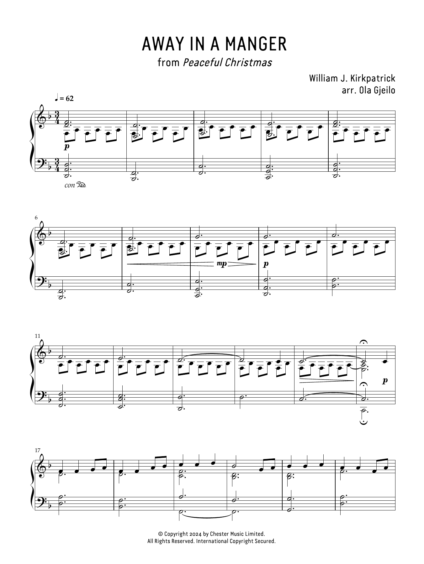 Produktgalerie: Seite 1 von 1 Away In A Manger, Ola Gjeilo, Klavier