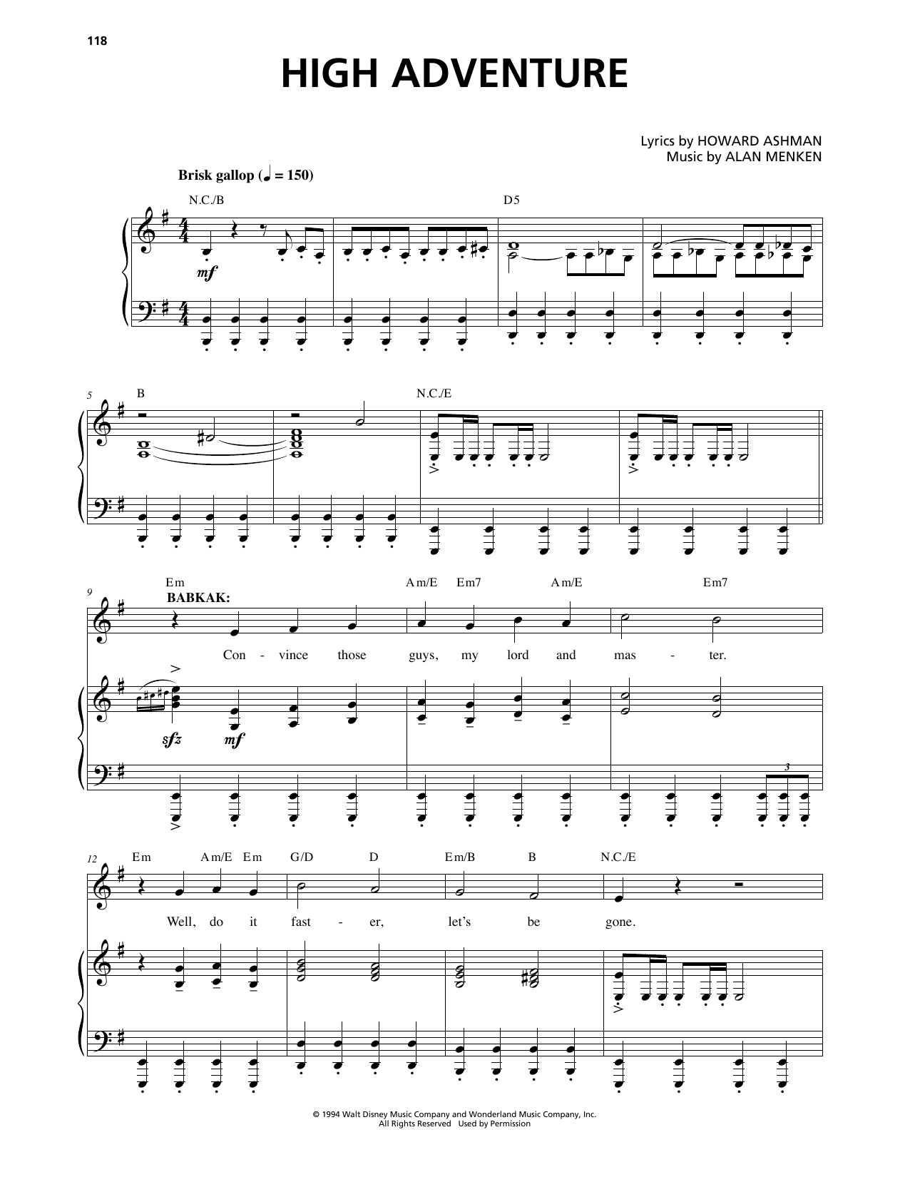 Produktbild zu: High Adventure (from Aladdin: The Broadway Musical)