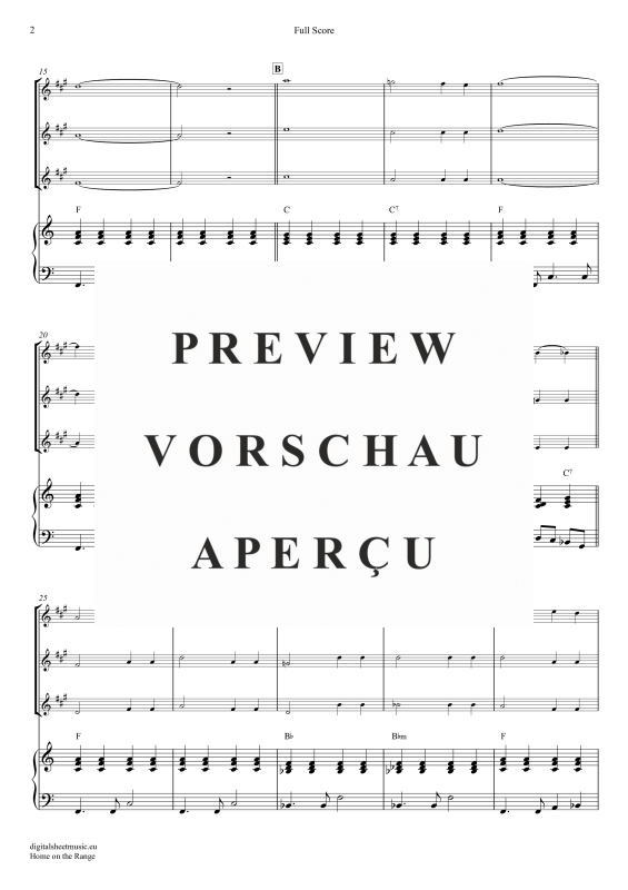 gallery: Home On The Range, American Folk Song, (Saxophon Trio AAA(T) + Klavier)