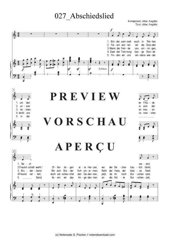 Produktgalerie: Seite 2 von 3 Abschiedslied , , Klavier und Gesang