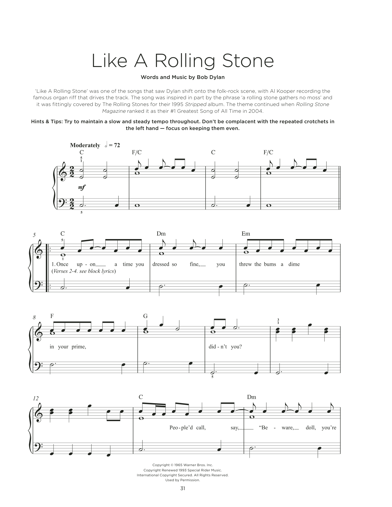 Produktbild zu:  Like A Rolling Stone - Bob Dylan