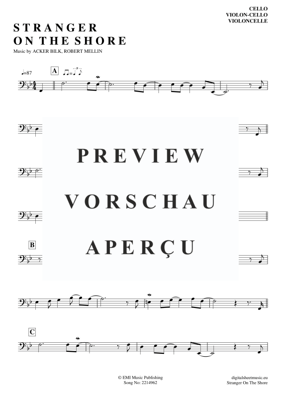 Produktgalerie: Seite 2 von 3 Stranger On The Shore, Bilk, Acker, (Violoncello)