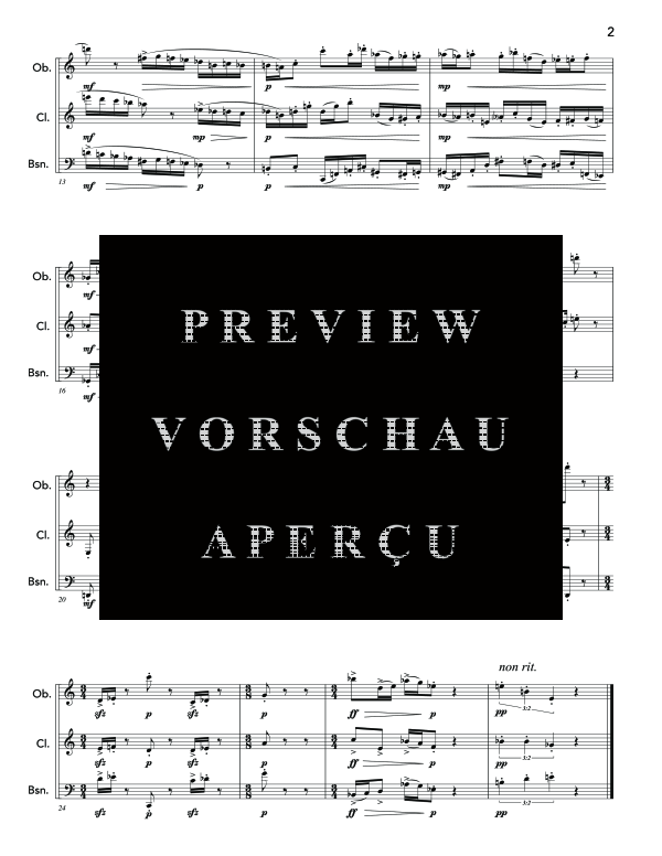 Product gallery: Page 8 of 11 Seven Shards, , (woodwind trio oboe/flute, clarinet and bassoon)