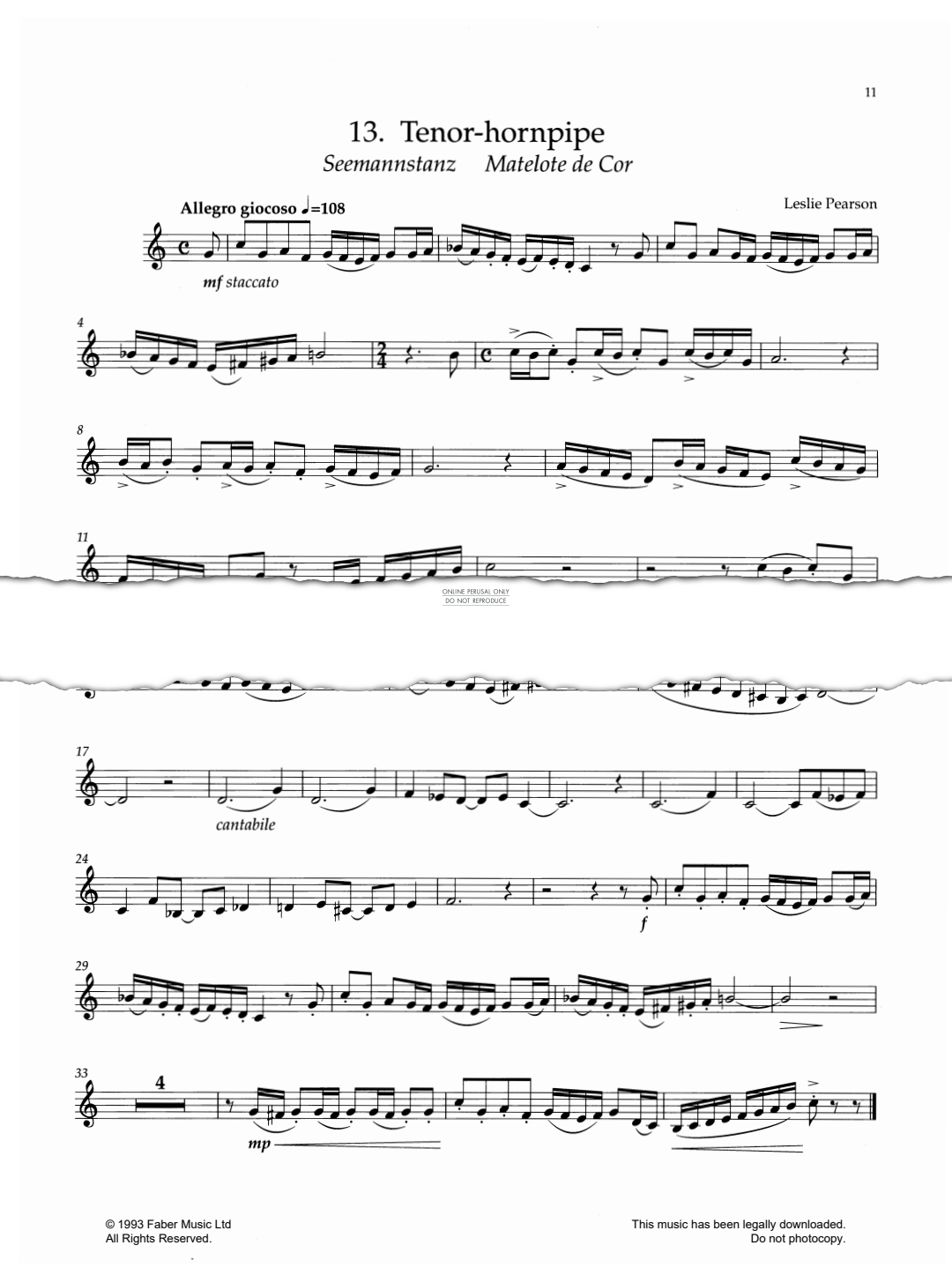 gallery: Tenor-Hornpipe, Leslie Pearson