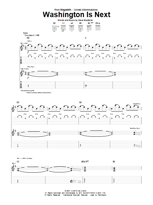 Product gallery: Page 1 of 1 Washington Is Next, Megadeth