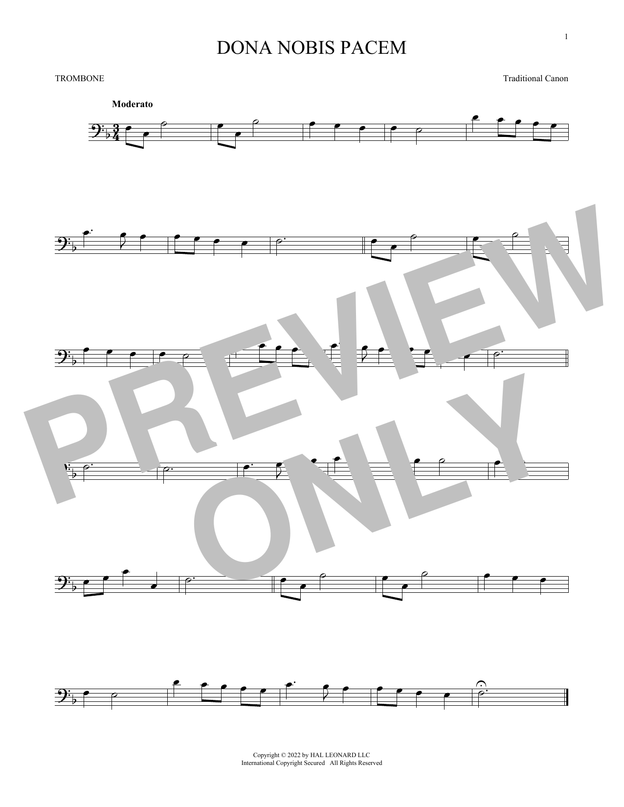 Product gallery: Page 1 of 1 Dona Nobis Pacem, Traditional Canon