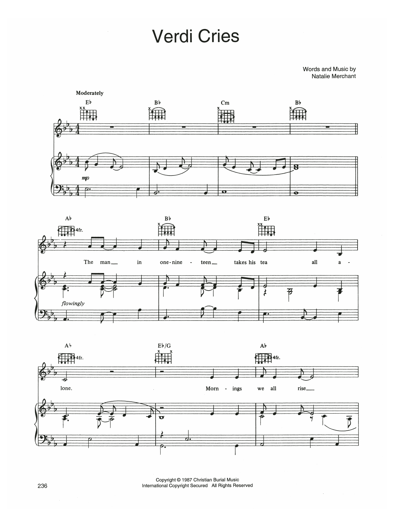 Produktgalerie: Seite 1 von 1 Verdi Cries, 10,000 Maniacs, Gesang, Gitarre, Klavier