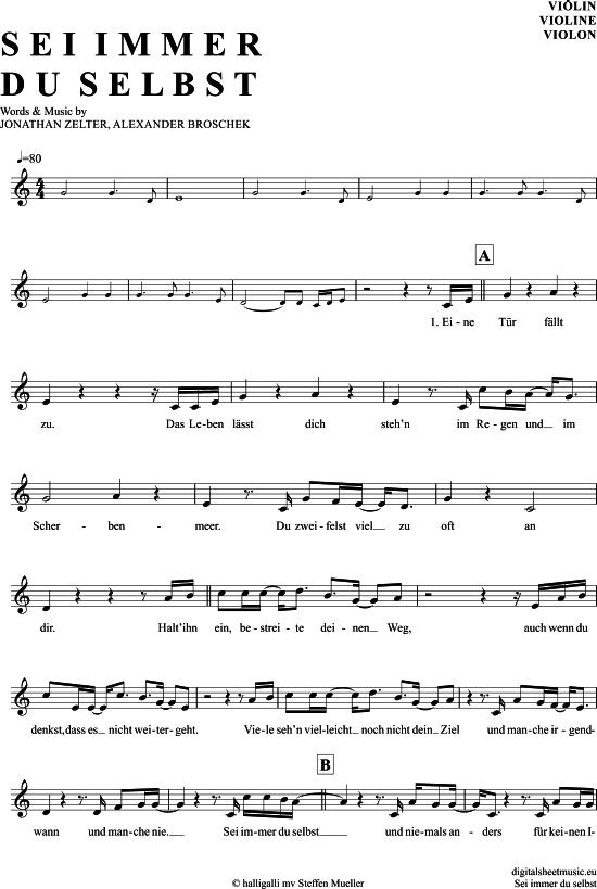 Product gallery: Page 1 of 4 Sei Immer Du Selbst , Zelter, Jonathan, (violin)