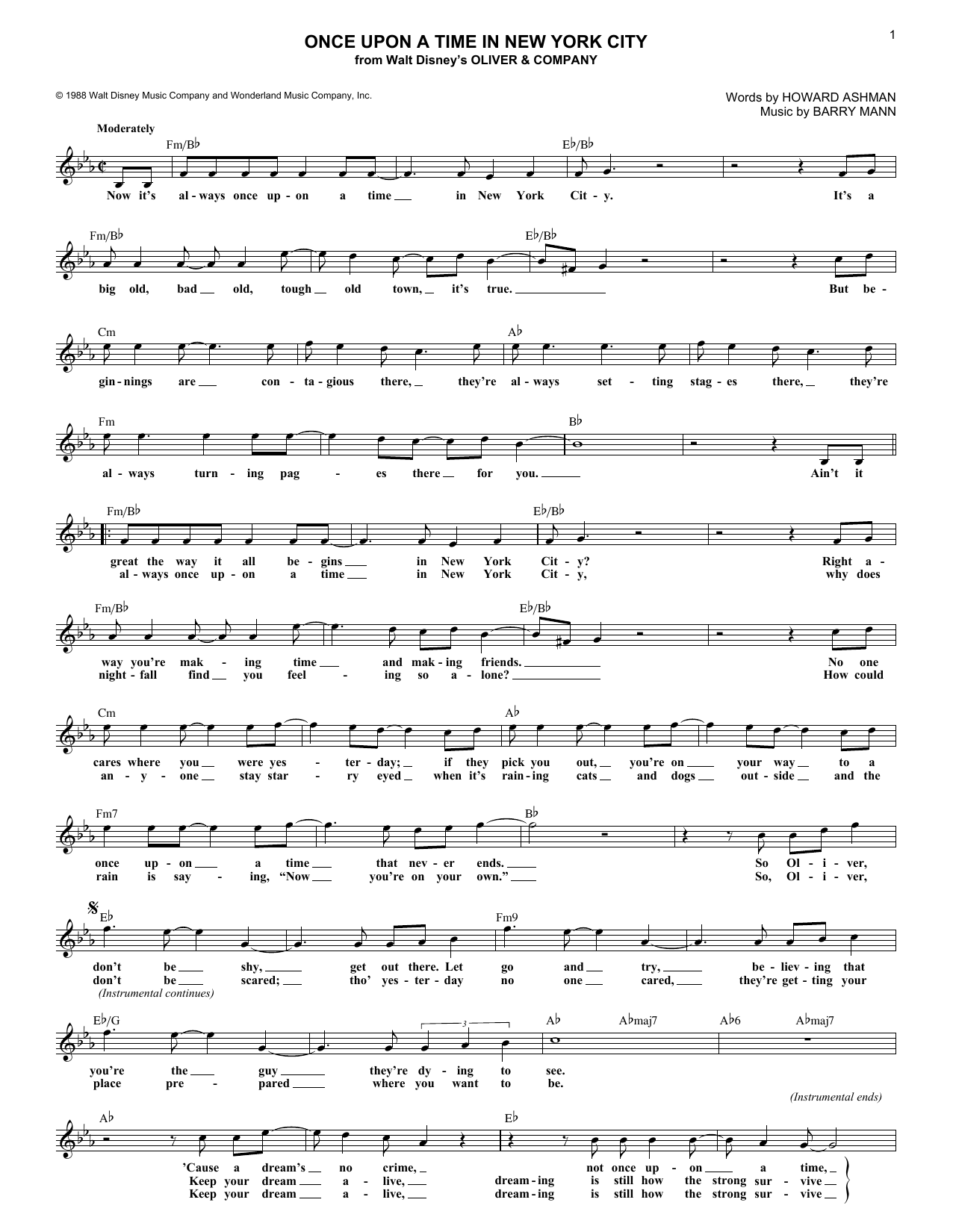 Product picture to:  Once Upon A Time In New York City - Barry Mann