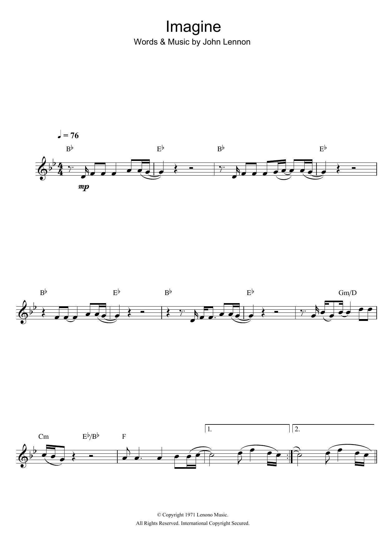 Produktgalerie: Seite 1 von 1 Imagine, John Lennon, Klarinette