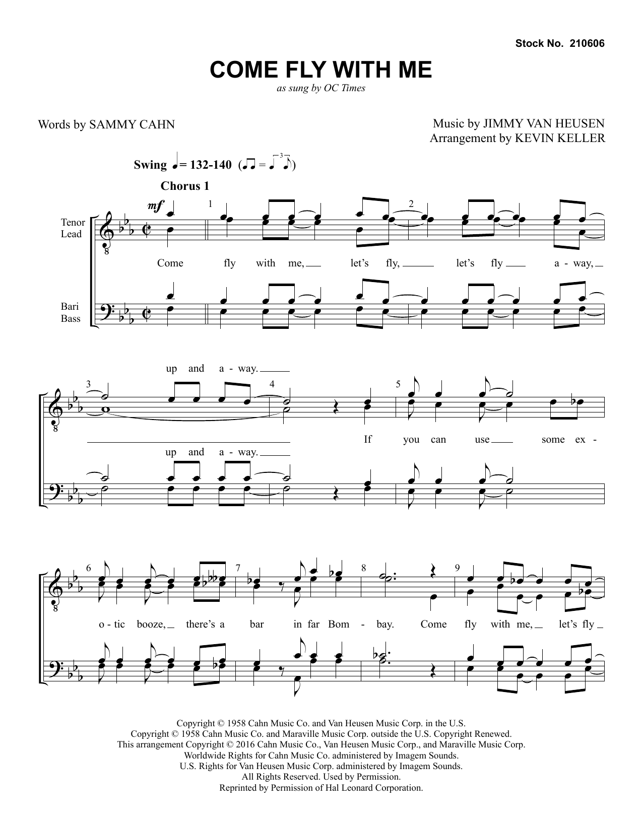 Product picture to: Come Fly with Me (arr. Kevin Keller)