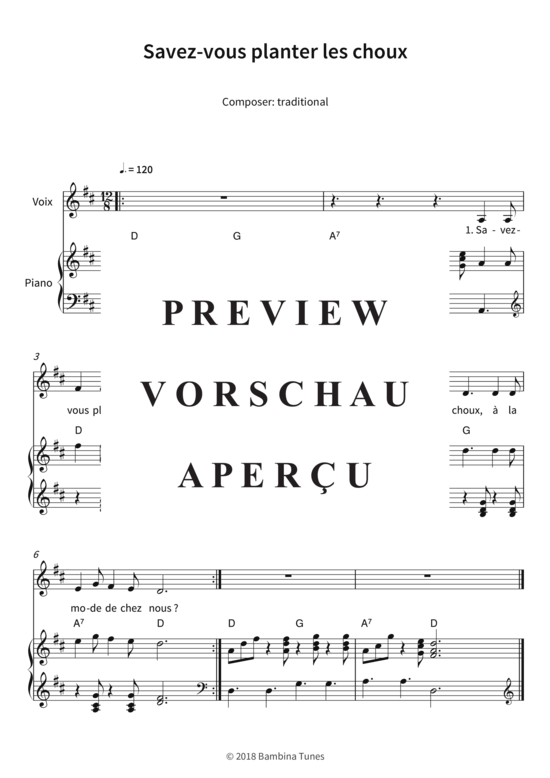 Produktbild zu: Savez-vous planter les chouxtraditional