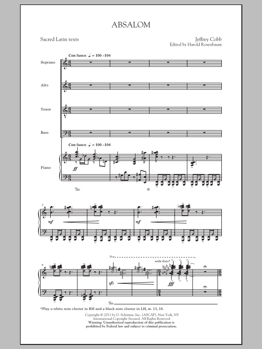 Produktgalerie: Seite 1 von 1 Absalom, Jeffrey Cobb, Chor