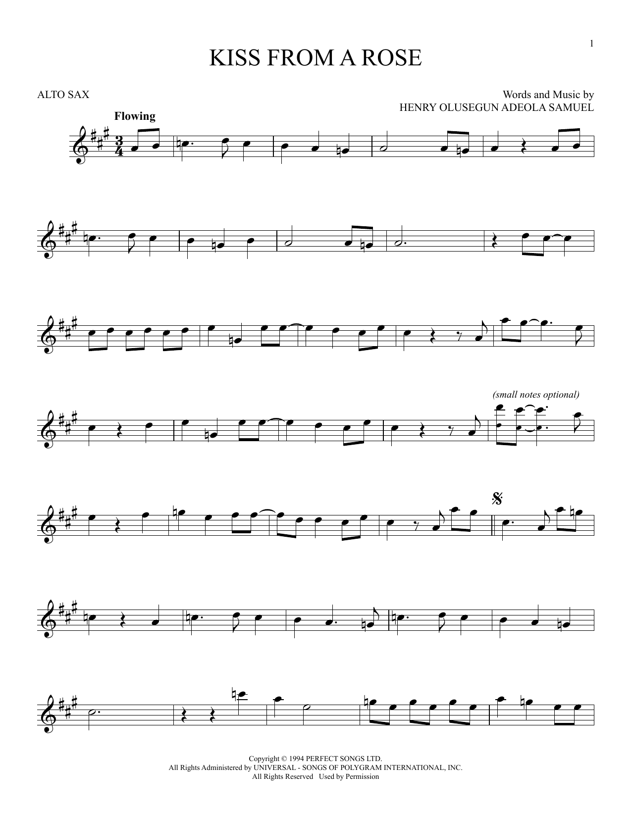 Product gallery: Page 1 of 1 Kiss From A Rose, Seal