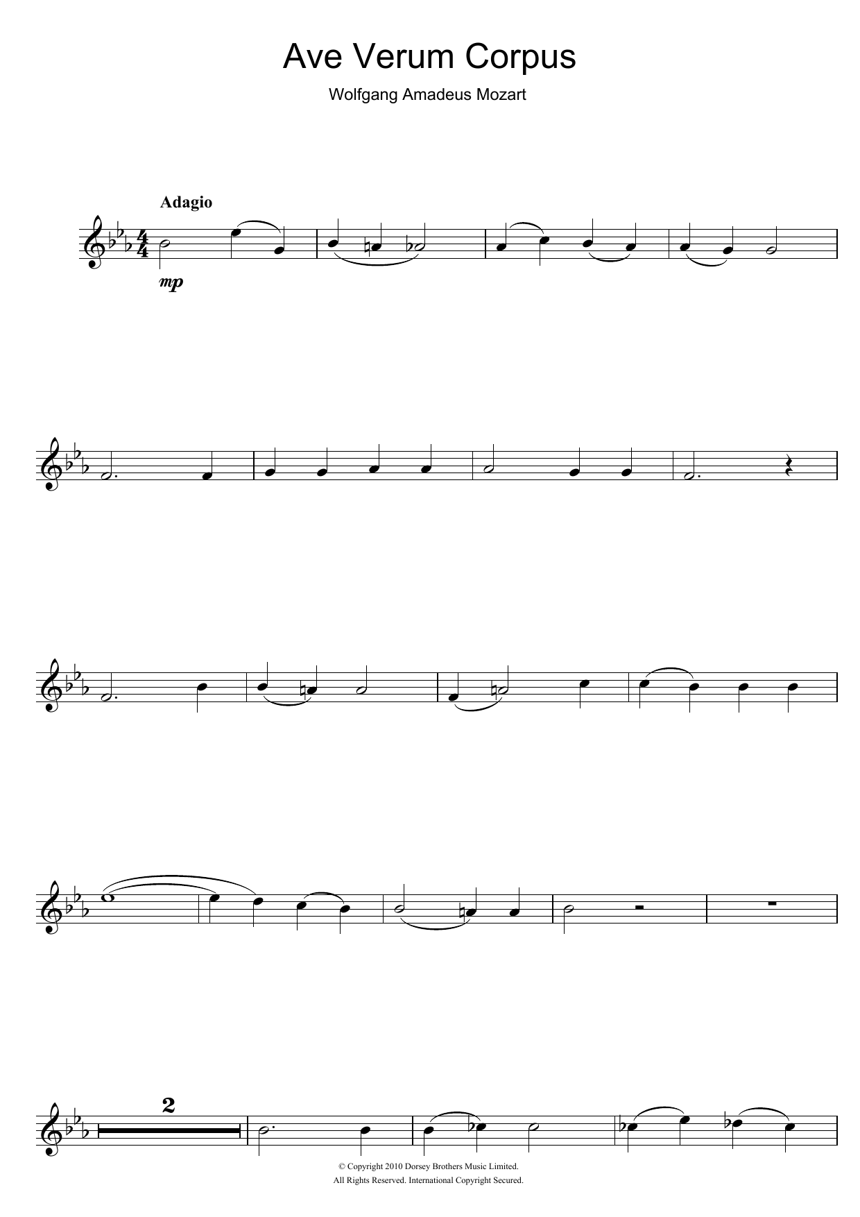 Product gallery: Page 1 of 1 Ave Verum Corpus, K618, Wolfgang Amadeus Mozart