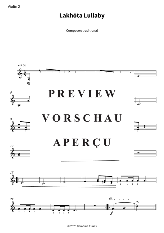 Produktgalerie: Seite 4 von 4 Lakhó ta Lullaby , , (Violine II)
