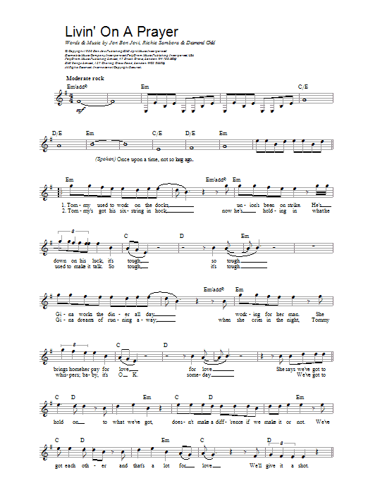Produktgalerie: Seite 1 von 1 Livin' On A Prayer, Bon Jovi