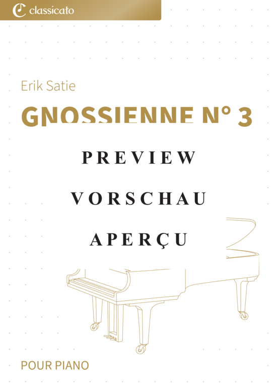 Produktgalerie: Seite 2 von 7 Gnossienne No 3 , , Klavier Solo