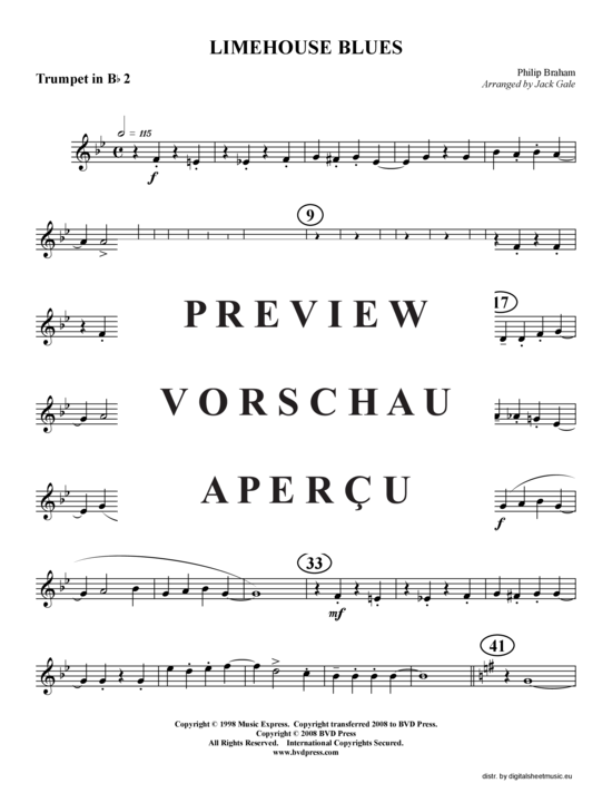 Produktgalerie: Seite 7 von 14 Limehouse Blues, , (2xTrompete in B, Horn in F, Posaune)