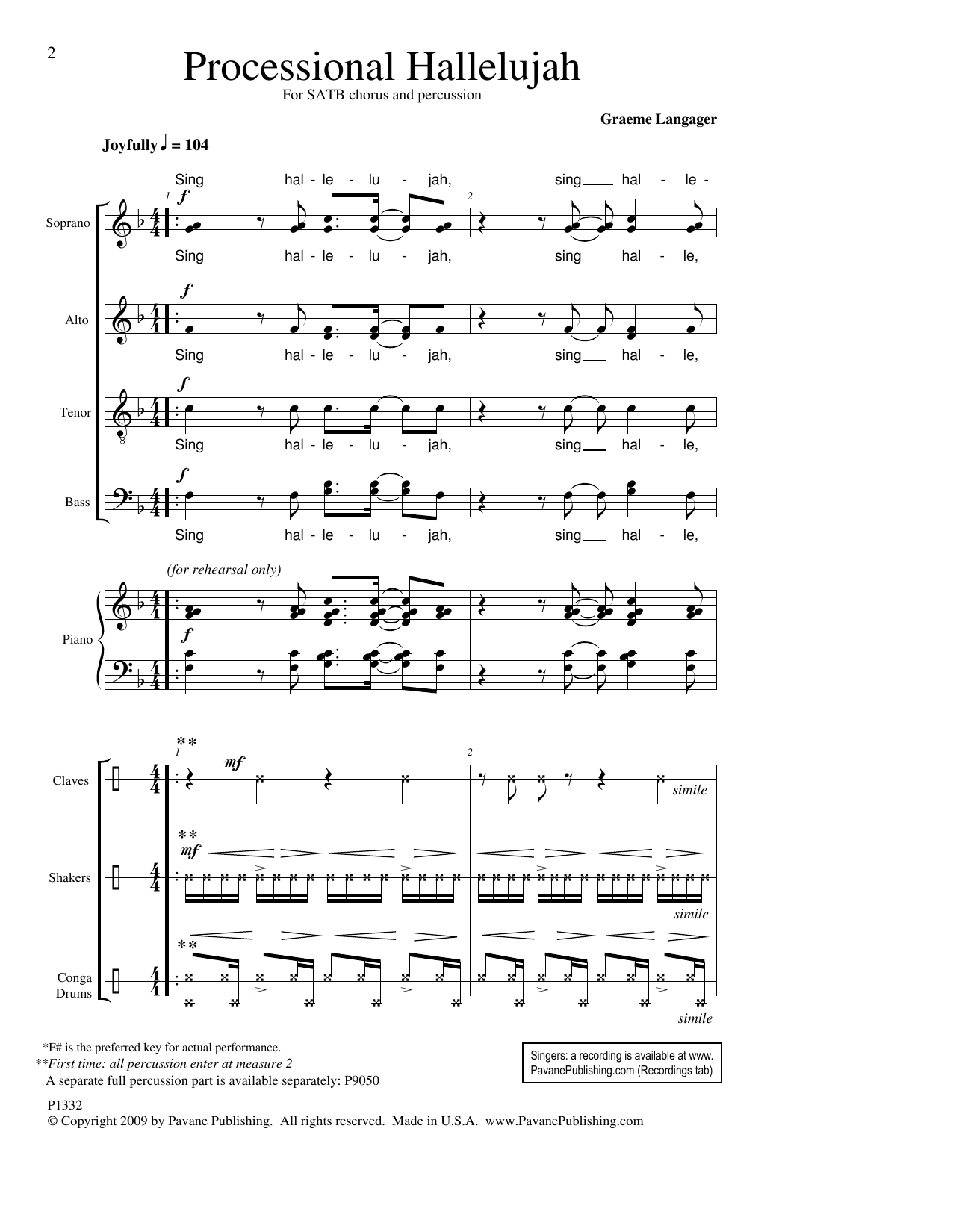 Produktbild zu: Processional Hallelujah