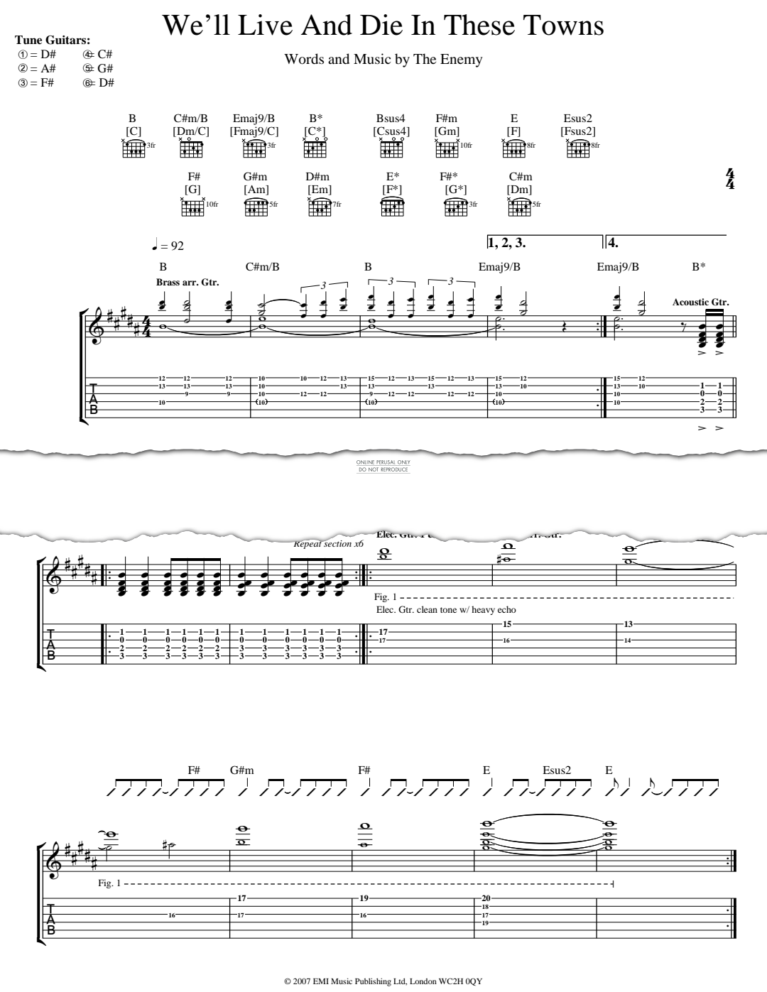 Product gallery: Page 1 of 1 We'll Live And Die In These Towns, The Enemy