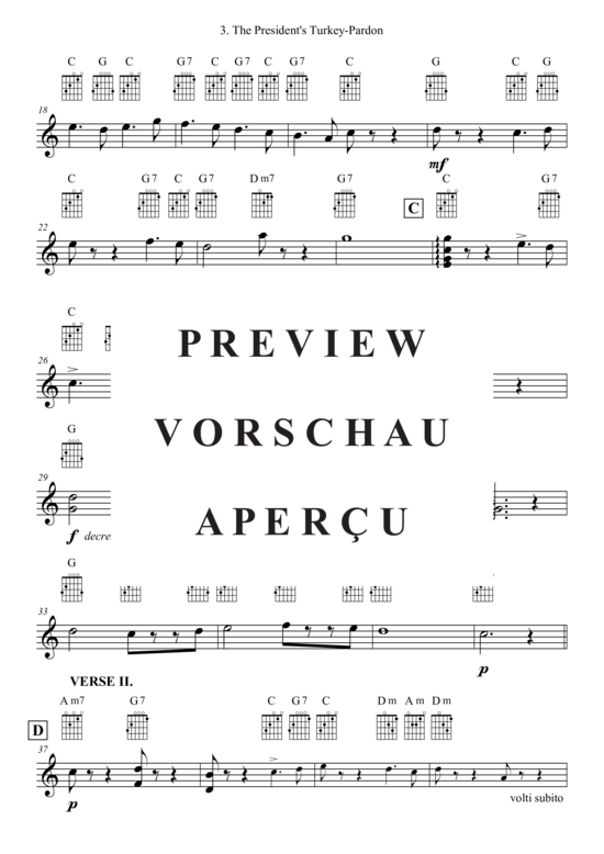 Produktgalerie: Seite 16 von 21 The President´s Turkey-Pardon , , (Combo Band + Trompete in B, Alt Saxophon)