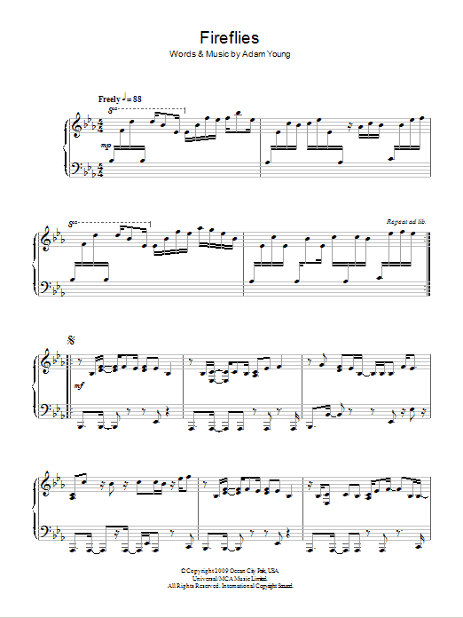 Product picture to:  Fireflies - Owl City