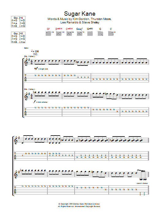 Produktgalerie: Seite 1 von 1 Sugar Kane, Sonic Youth, Gitarre