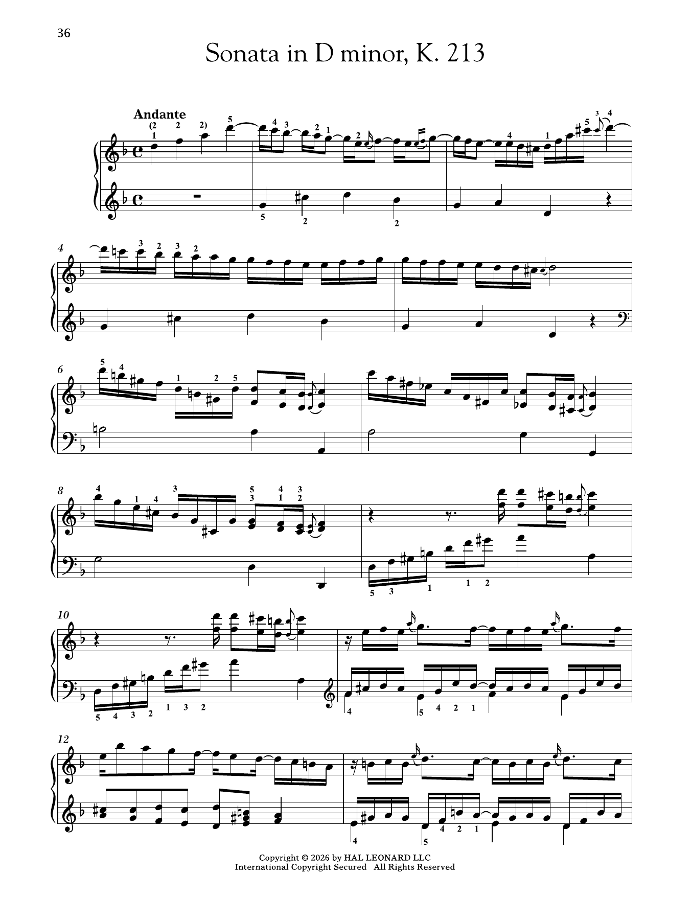Produktgalerie: Seite 1 von 1 Sonata In D Minor, K. 213, Domenico Scarlatti, Klavier
