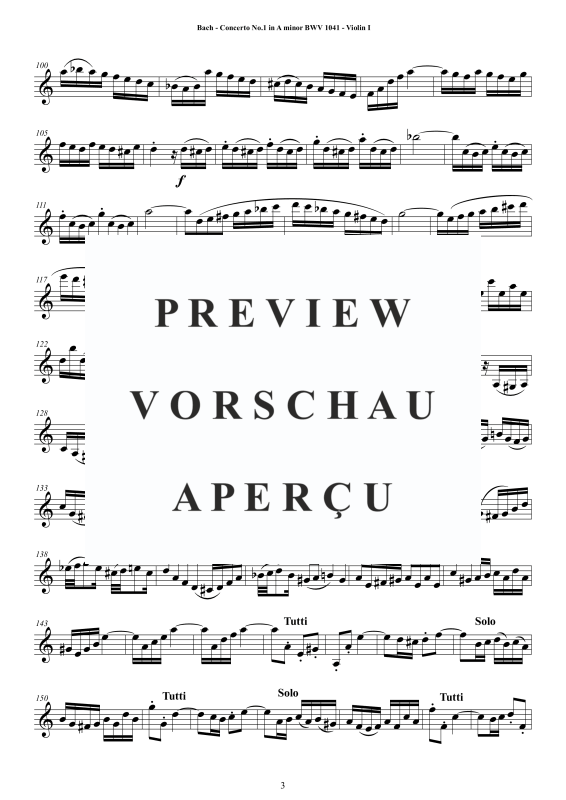 Product gallery: Page 4 of 11 Concerto No. 1 in A minor BWV 1041, , String Quartet