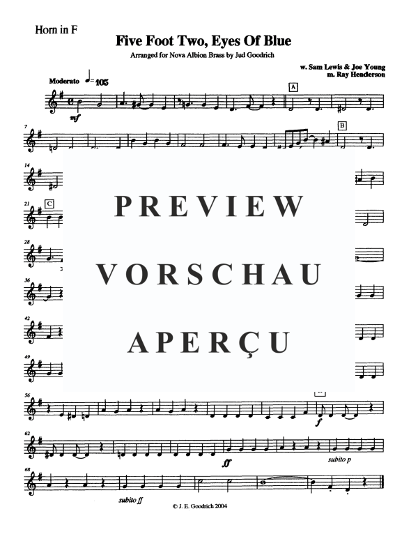 Produktgalerie: Seite 8 von 11 Five Foot Two, Eyes of Blue, , Blechbläserquintett