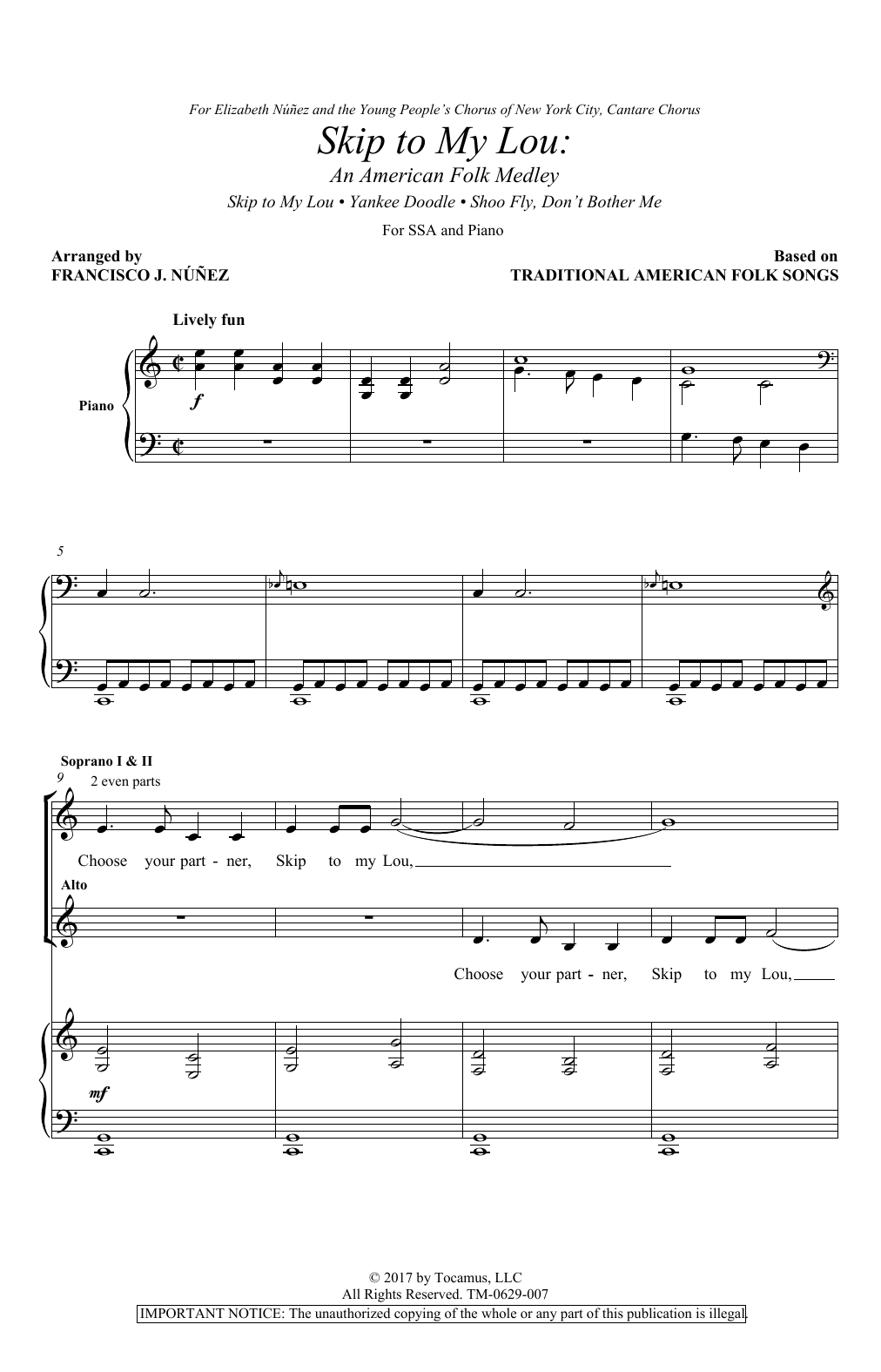 Produktgalerie: Seite 1 von 1 Skip To My Lou: An American Folk Medley, Francisco J. Núñez, Chor