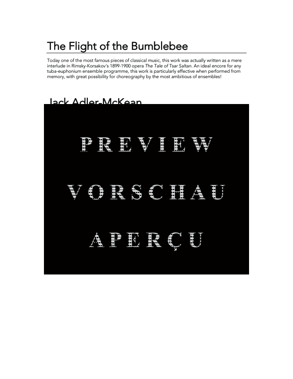 Product gallery: Page 4 of 11 Flight of the Bumblebee, The, , (Tuba Ensemble)