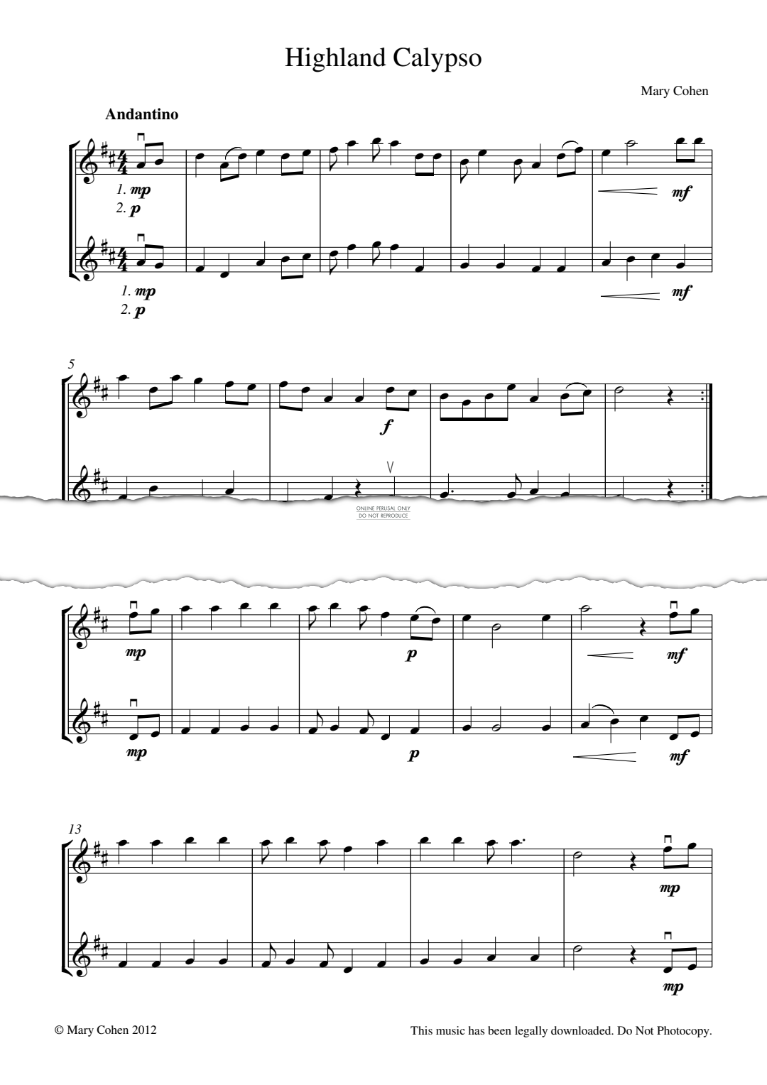 Produktgalerie: Seite 1 von 1 Highland Calypso, Mary Cohen, Violine