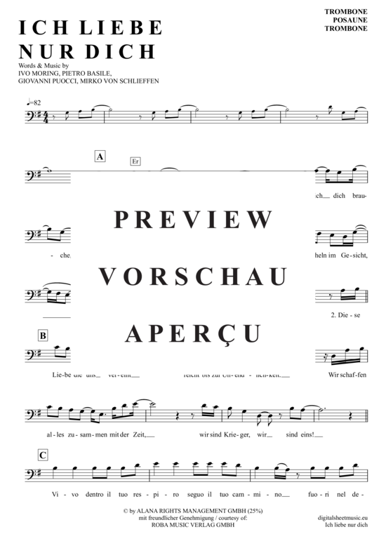 gallery: Ich Liebe Nur Dich , Basile, Pietro/Lombardi, Sarah, (Posaune / Bariton)