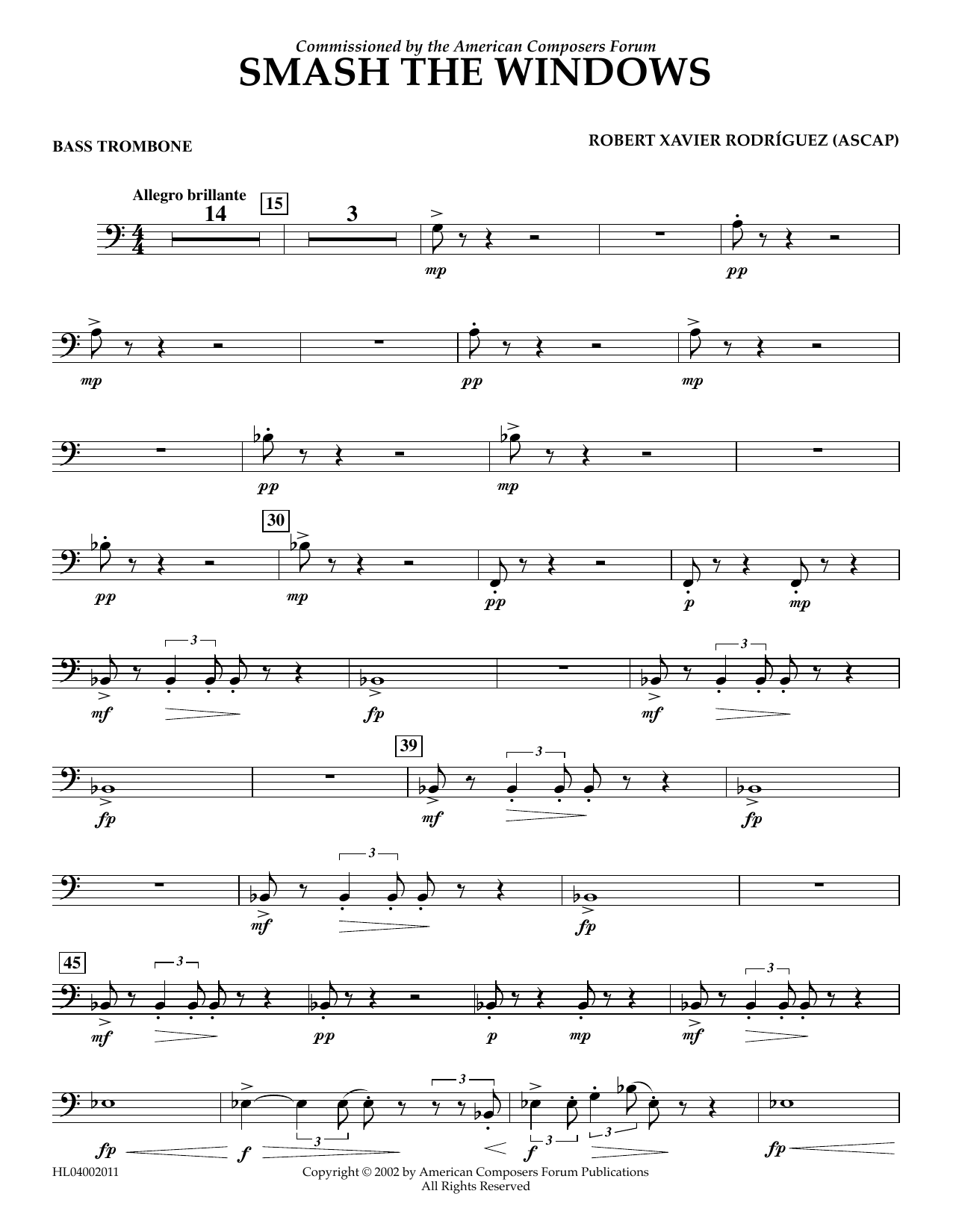 Product picture to: Smash the Windows - Bass Trombone