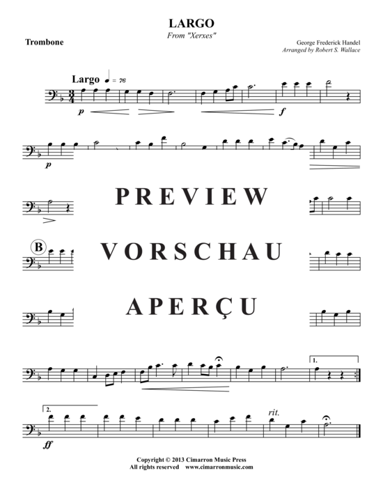 Produktgalerie: Seite 8 von 11 Largo aus Xerxeso , , (Blechbläser-Quintett + Orgel)