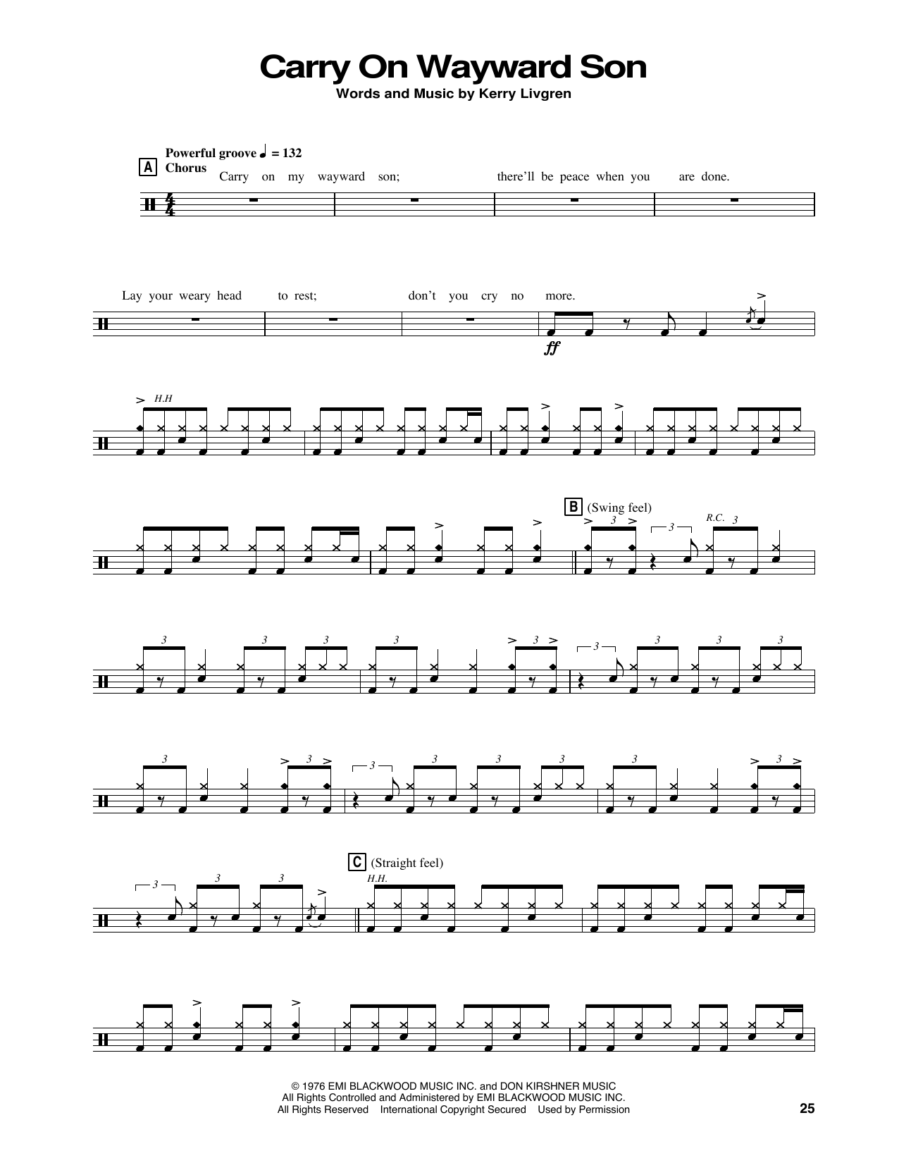 Product gallery: Page 1 of 1 Carry On Wayward Son, Kansas