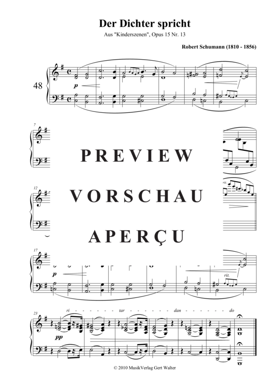 Produktbild zu: Der Dichter spricht Robert Schumann