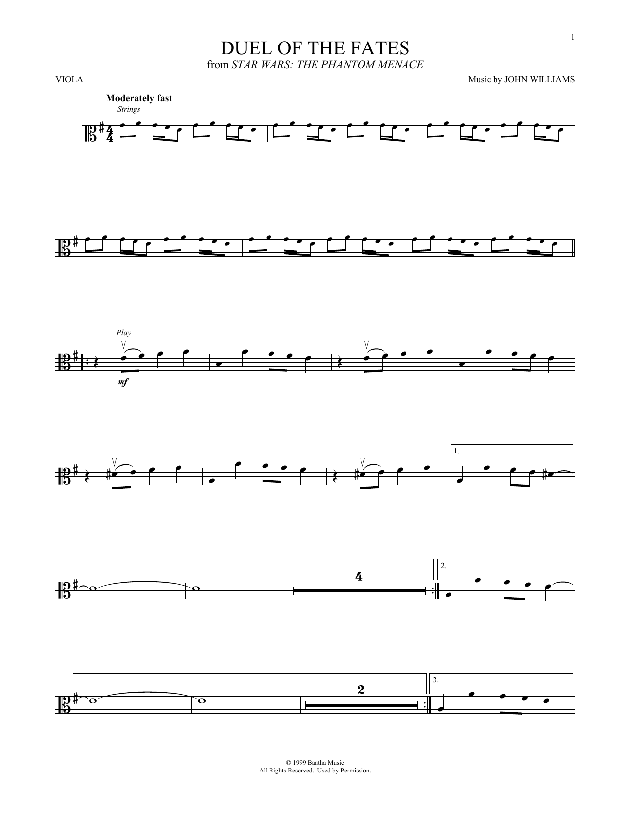 Product gallery: Page 1 of 1 Duel Of The Fates (from Star Wars: The Phantom Menace), John Williams